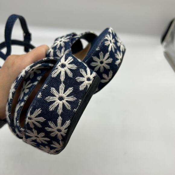 Pop Womens Grandiose Heeled Sandals Blue White Size 8.5M - Picture 10 of 10